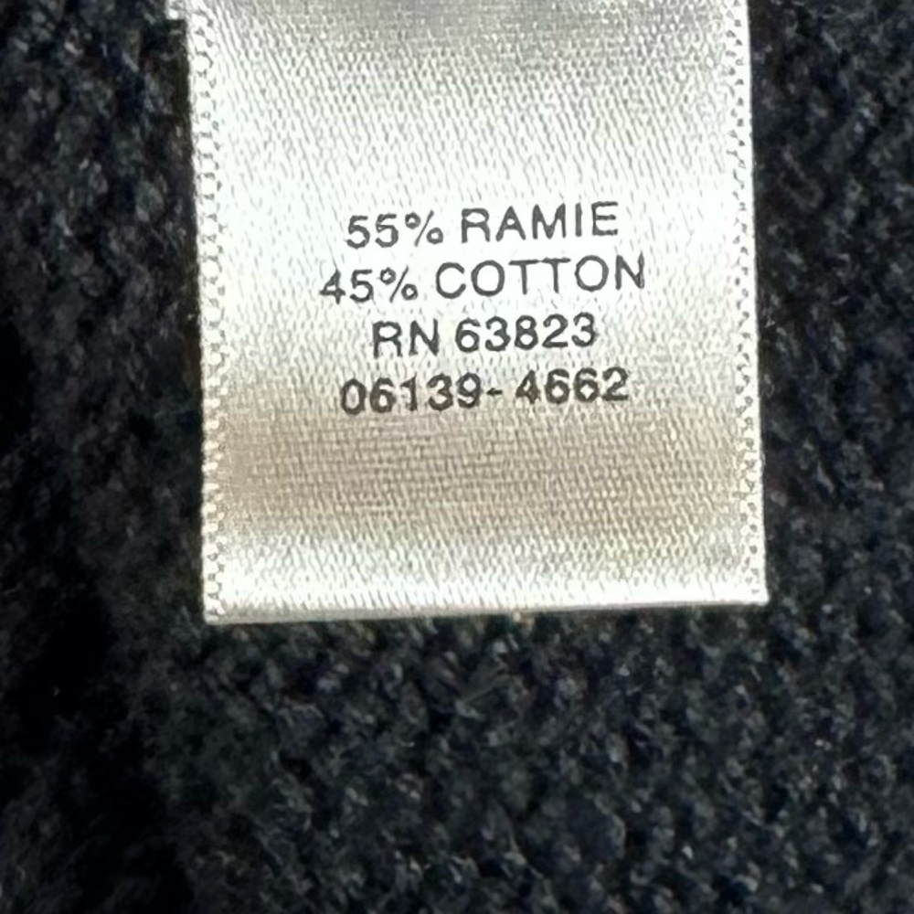Christopher & Banks Black Long Cardigan Sweater L Open Front with Tie Closure - Picture 5 of 8